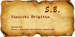 Sipiczki Brigitta névjegykártya